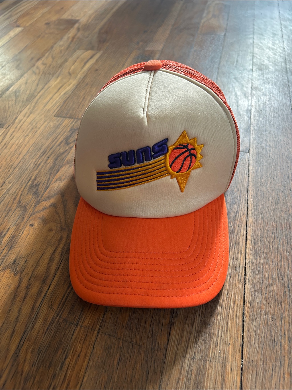Mitchell & Ness Orange And White Suns Trucker Hat